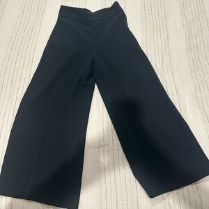 Wide-Leg Pants Dark Green